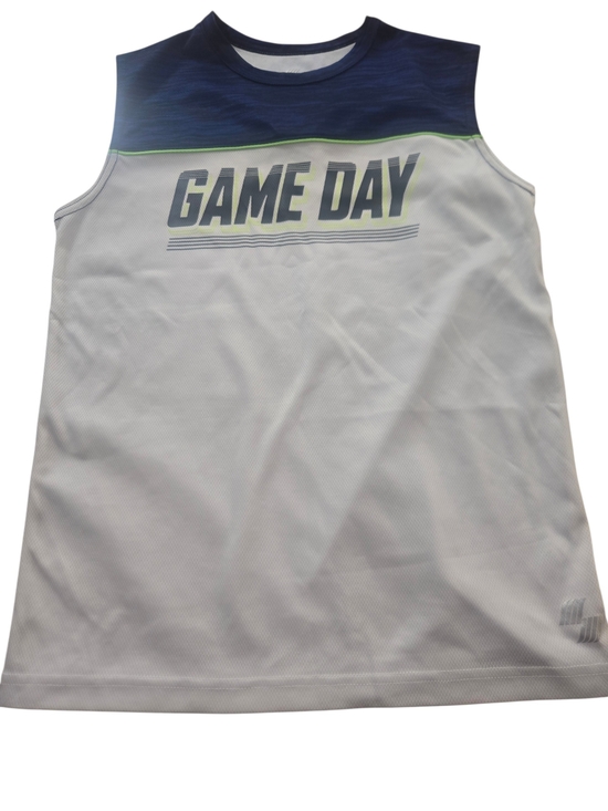 Other - GAME DAY Sleeveless Athletic Tank Top - White & Navy